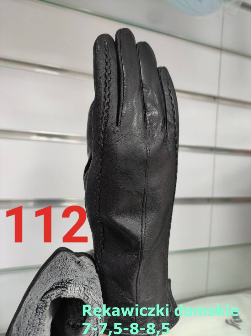 Rękawiczki skórzane damskie Roz 7-8.5, 1 kolor Paczka 10 szt